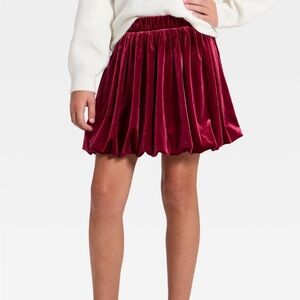 Red Velvet Bubble Skirt